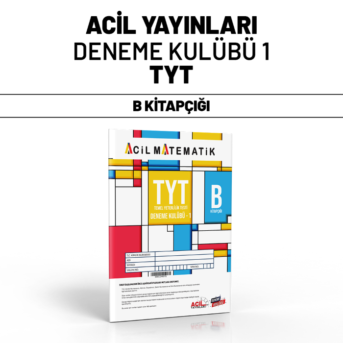 ACİL YAYIN TYT DENEME KULÜBÜ SNV 1-B - 2025-26